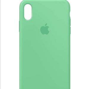 Mint green color iPhone X case.